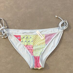 Vineyard Vines Reversable Patchwork & Gingham Bikini Bottoms